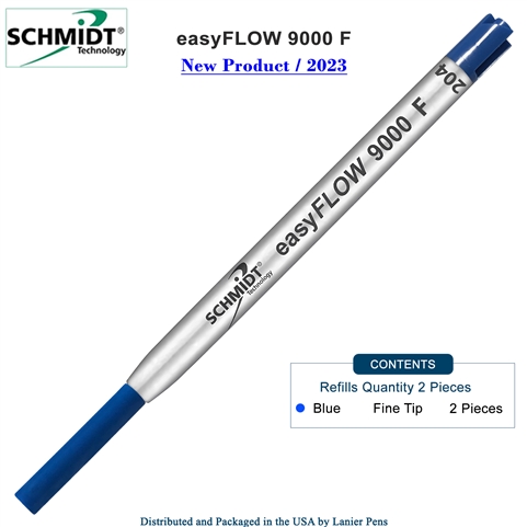 Imprinted Schmidt easyFLOW9000 Ballpoint Refill- Blue Ink, Fine Tip 0.8mm - Pack of 2